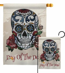 Day of the Dead Garden Flag Fall Decorative Small Gift Yard House Banner - Picture 1 of 17