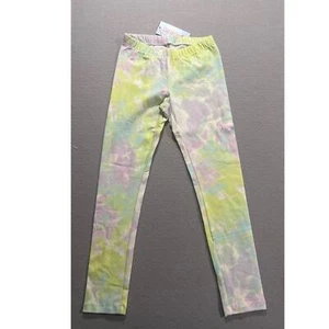 Cat & Jack Legging Girls Medium 7/8 Pastel Tie Dye Green Purple Comfy - Picture 1 of 3