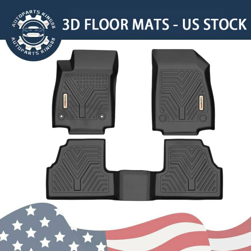 3D Floor Mats Liners for 2013-2022 Buick Encore 2014-2022 Chevy Trax All Weather - Image 1 of 4
