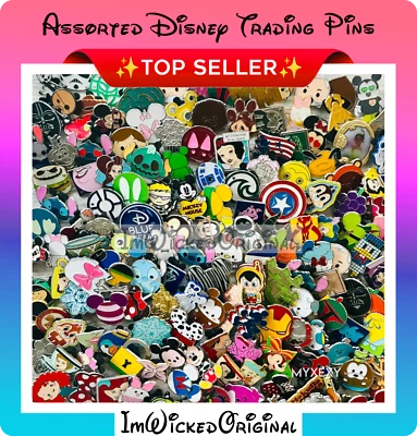 Disney Pins Trading Bulk Lot Pick Size 5 10 15 20 50 Assorted Pins Princess - Image 1 of 4