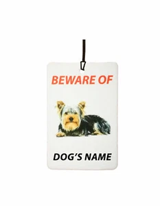 Personalised Yorkshire Terrier Dog Car Air Freshener - Picture 1 of 2