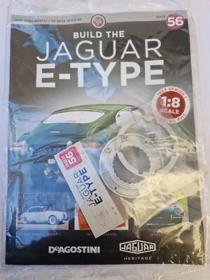 1/8 DEAGOSTINI COSTRUISCI LA TUA AUTO JAGUAR E-TYPE NUMERO 56 CON PARTE - Immagine 1 di 2
