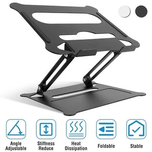 Adjustable Heavy Duty Laptop Stand Aluminum Notebook Riser Computer Holder Desk - Picture 1 of 12