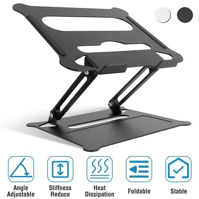 Adjustable Heavy Duty Laptop Stand Aluminum Notebook Riser Computer Holder Desk - Image 1 of 4