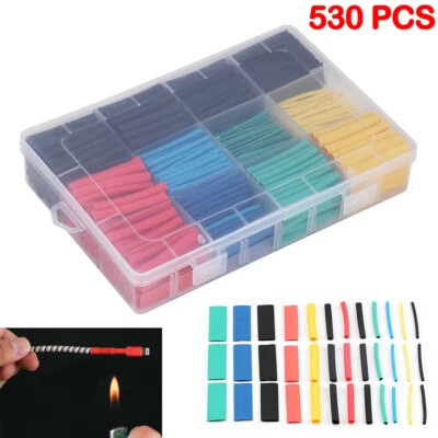 EHOMEBEST 530PCS Heat Shrink Tubing Tube Sleeve Kit Car Electrical Assorted Wire Wrap UK