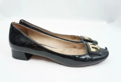 BOMBAS/TACONES CLÁSICOS DE CHAROL TORY BURCH GIGI SERIF T LOGO USADO/USADO 8 Foto 1 de 4