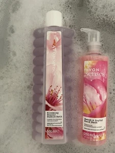 Avon Senses Blooming Beauty Bubble Bath 500ml & Sweet & Joyful Hand Wash 250ml - Picture 1 of 2