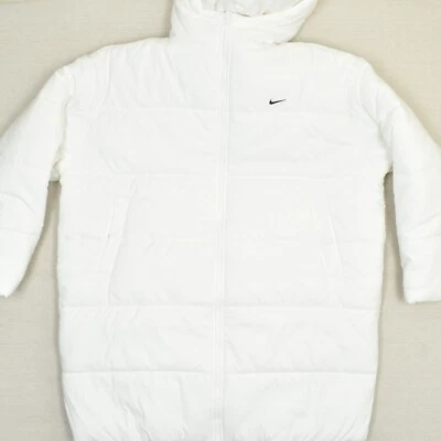 Nike Women's Full Zip Quilted Jacket Polyester White Size 2XL Therma Fit Hooded - Image 1 of 4