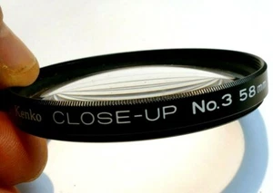 Kenko 58mm +3 No 3 macro Close-up Filter made in Japan threaded screw in type - Picture 1 of 9