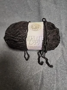 Lion Brand Yarn Let’s Get Cozy Chenille Appeal “Onyx” Kniting Yarn Skein - Picture 1 of 3