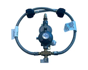 LPG DUAL MANUAL GAS REGULATOR KIT NEW Connections - Picture 1 of 1