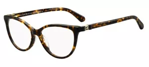 KATE SPADE JALINDA 086 DARK TORTOISE CAT EYE 52-16 EYEGLASSES FRAMES WOMEN GIRLS - Picture 1 of 3