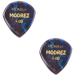 Pickboy Guitar Picks 2-Pack Jazz Style Modrez Resin 4.0mm Hand Finished Blue - Picture 1 of 6