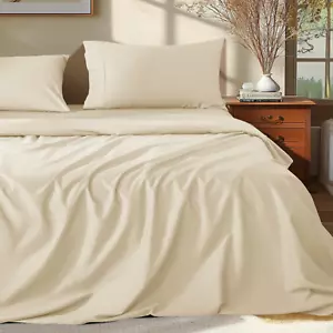 100% Egyptian Cotton Sheets Set - 1000 Thread Count,Luxury Cotton Bed Sheets,Bre - Picture 1 of 7