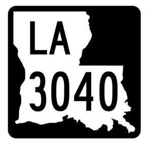 Louisiana State Highway 3040 Sticker Decal R6497 Highway Route Sign - Picture 1 of 1