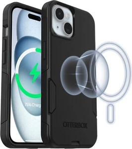 OtterBox iPhone 15, iPhone 14, and iPhone 13 Commuter Series Case  MagSafe BLACK - Picture 1 of 9