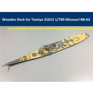 Cubierta de madera para Tamiya 31613 escala 1/700 USS Missouri BB-63 Modelo de barco - Imagen 1 de 10
