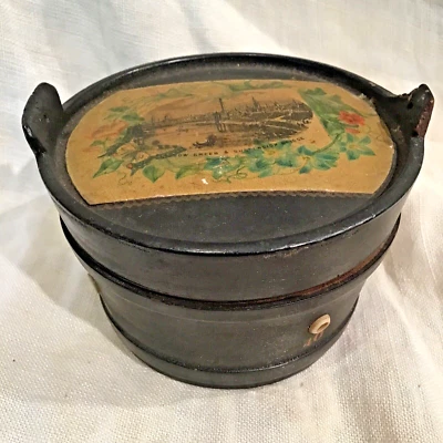 ANTIGUA CAJA BOBINA ALGODÓN CARRETE EXTREMO MILLA CLARK'S VERDE VIDRIOGOW Y SUSPENSIÓN BR Foto 1 de 4