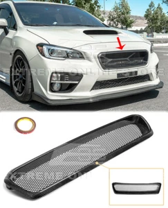 CARBON FIBER Front Bumper Grille For 15-17 Subaru WRX STi CS Style New JDM - Picture 1 of 11
