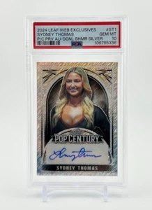 2024 Leaf Pop Century Sydney Thomas Diagonal Shimmer Auto /99 PSA 10 Gem Mint - Picture 1 of 2