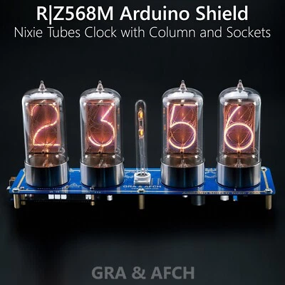 R|Z568 Arduino Shield EXTRA LARGE 4 TUBES Nixie Clock [4 TUBES OPTIONAL] - Image 1 of 4