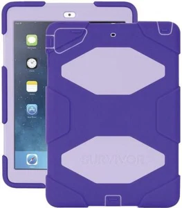 Griffin Survivor All-Terrain Military Case & Kick Stand for iPad Air 9.7" Purple - Picture 1 of 5