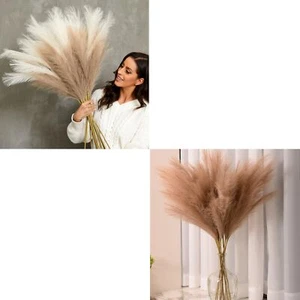 Faux Pampas Grass, 9 PCS 37''/3.1FT Tall Fluffy Fake Pompas Floral, Large Art... - Picture 1 of 9