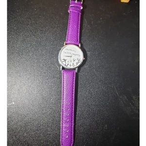 Novelty Watch Purple Band Whatever I'm Late Anyway Gag Gift Needs Battery - Picture 1 of 7