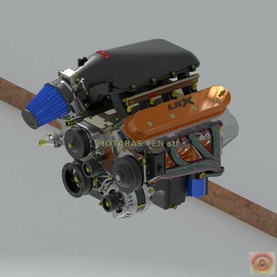 1:8-1:24 Scale Chevy LSX EFI, 3D Resin Printed Kit - Image 1 of 4