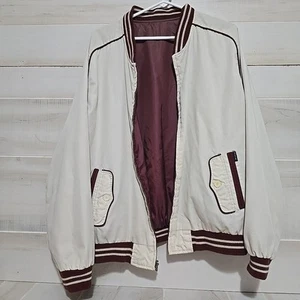 Vintage Expeditions Wende Bomberjacke Khaki Und Burgund XL - Bild 1 von 15