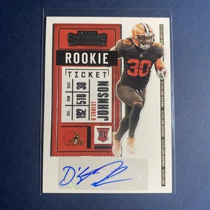 2020 Panini Contenders - Rookie Ticket #300 D'Ernest Johnson (AU, RC) - Bild 1 von 2