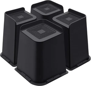 Bed Risers 8 Inch Heavy Duty, Furniture for 8 Inch, Black 4 Pack  - Imagen 1 de 7