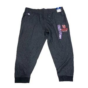 Pantaloni felpati uomo Champion neri Heather Utah Utes XXL nuovi con etichette - Foto 1 di 2