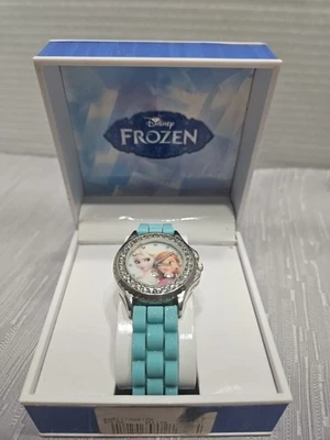 ACCUTIME DISNEY Anna Elsa Frozen Watch Teens/Kids Blue Silicone - Image 1 of 4