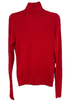 French Connection Women's Long Sleeve Mock Neck Top Keyhole Back Red Size XS - Image 1 of 4