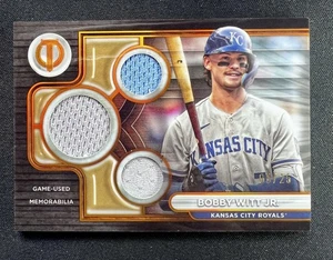 2024 Topps Tribute Triple Relics Blue /25 Bobby Witt Jr #TTR-BW Kansas City Roya - Bild 1 von 2