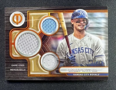 2024 Topps Tribute Triple Relics Blue /25 Bobby Witt Jr #TTR-BW Kansas City Roya - Image 1 of 2