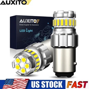AUXITO 1157 7507 BAY15D LED Turn Signal Light DRL Bulbs White ERROR FREE 6500K - Foto 1 di 10