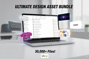 MASSIVE Design Bundle Digital Download SVG EPS PNG T-Shirt Templates Mockups Fon - Picture 1 of 8