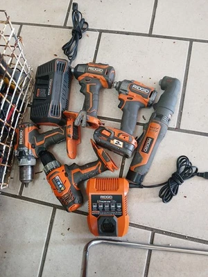 Ridgid Tools 18v Cordless 5 PCS Combo Set R96255 W/Carrying Bag - Image 1 of 4