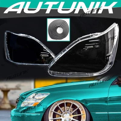 L+R Clear Front Headlight Lens Cover Pair For Lexus LS430 2004 2005 2006 - Image 1 of 4