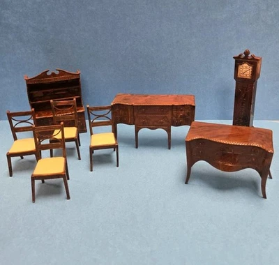 Vintage Mid-Century Renwal Dining Chairs, Sideboard, Hutch, Buffet, Clock Lot - Image 1 of 4