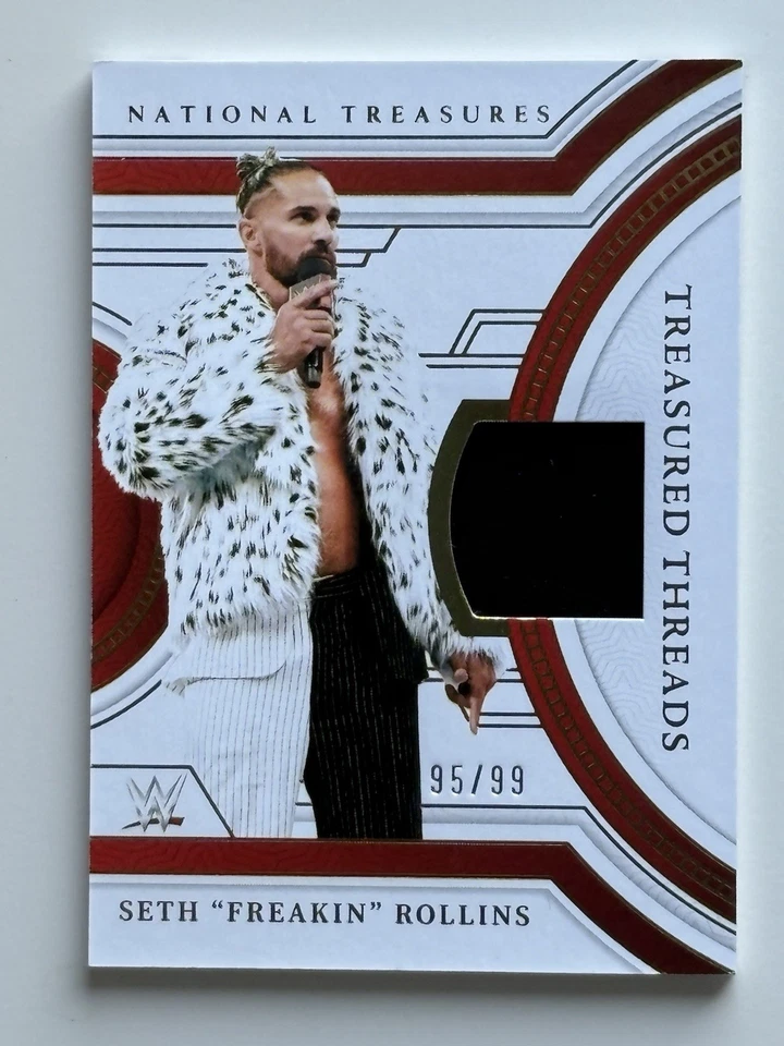 2024 Panini National Treasures WWE Seth Freakin Rollins /99 Threads Patch! CHAMP - Image 1 of 3