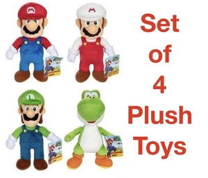 Super Mario Plush 10” Toys - Mario, Luigi, Yoshi, Fire Mario - Official Nintendo - Picture 1 of 10