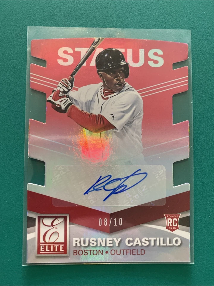 2015 Panini Elite Baseball RUSNEY CASTILLO Status Die Cut Auto /10 Red Sox - Image 1 of 2