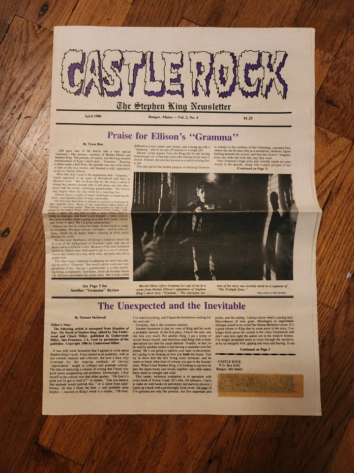 Castle Rock Stephen King Newsletter Vol 2 No 4 - Image 1 of 2