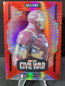 ROBERT DOWNEY JR. as Iron Man 2022 Upper Deck Marvel Allure Red Prism Parallel - Picture 1 of 3