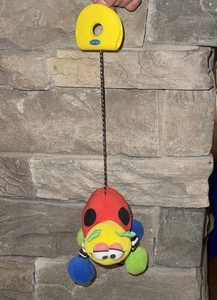 Vintage 1992 Playgro Ladybug Baby Toy Clip-On Plush Crinkle Rattle Bungee - Picture 1 of 7