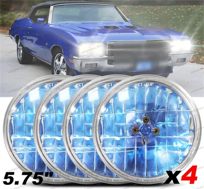 For Buick GS 455 1970-1972 Round 4pc 5-3/4 5.75"inch round Headlights Hi-Lo Beam - Image 1 of 4