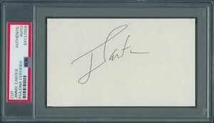 Jimmy Carter Signed Index Card Cut PSA/DNA Certified Authentic Autograph - Picture 1 of 2
